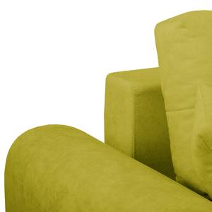 Ecksofa Alport Microfaser - Microfaser Enza: Limettengrün - Longchair beidseitig montierbar