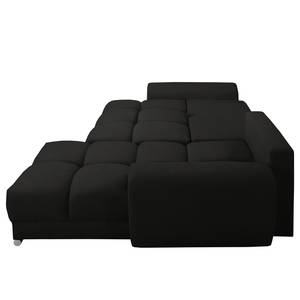 Ecksofa Alport Mircofaser - Microfaser Enza: Schwarz - Longchair beidseitig montierbar