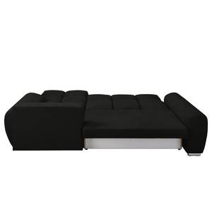 Ecksofa Alport Mircofaser - Microfaser Enza: Schwarz - Longchair beidseitig montierbar