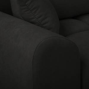 Ecksofa Alport Mircofaser - Microfaser Enza: Schwarz - Longchair beidseitig montierbar