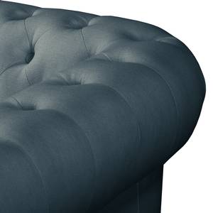 Canapé d’angle Denzel Tissu Sogol: Bleu foncé - Largeur : 265 cm - Méridienne longue à droite (vue de face)