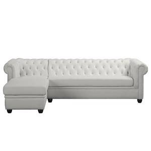 Ecksofa Dormir Webstoff Sogol: Lichtgrau - Breite: 265 cm - Ottomane davorstehend links