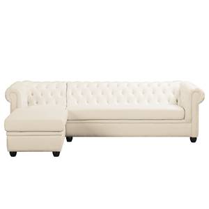 Ecksofa Dormir Webstoff Sogol: Creme - Breite: 265 cm - Ottomane davorstehend links