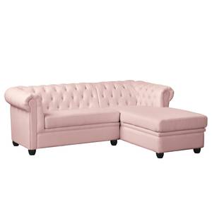 Ecksofa Dormir Webstoff Sogol: Mauve - Breite: 208 cm - Ottomane davorstehend rechts