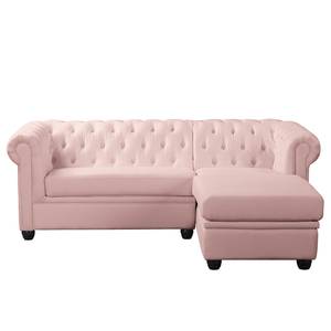 Ecksofa Dormir Webstoff Sogol: Mauve - Breite: 208 cm - Ottomane davorstehend rechts