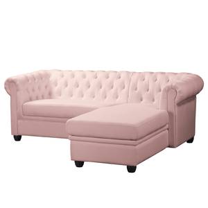 Ecksofa Dormir Webstoff Sogol: Mauve - Breite: 208 cm - Ottomane davorstehend rechts