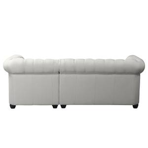 Ecksofa Dormir Webstoff Sogol: Lichtgrau - Breite: 208 cm - Ottomane davorstehend rechts