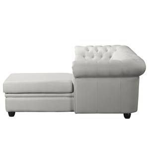 Ecksofa Dormir Webstoff Sogol: Lichtgrau - Breite: 208 cm - Ottomane davorstehend rechts