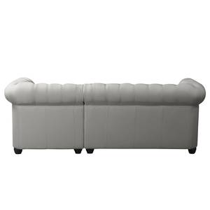 Ecksofa Dormir Webstoff Sogol: Rauchgrau - Breite: 208 cm - Ottomane davorstehend rechts