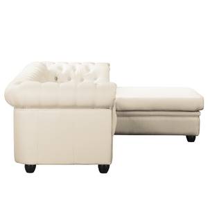 Ecksofa Dormir Webstoff Sogol: Creme - Breite: 208 cm - Ottomane davorstehend rechts