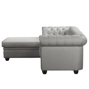 Ecksofa Dormir Webstoff Sogol: Rauchgrau - Breite: 208 cm - Ottomane davorstehend links