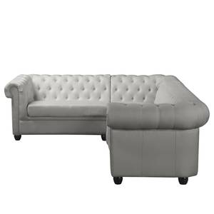 Ecksofa Denzel Webstoff Sogol: Rauchgrau - 265 x 208 cm - Ecke davorstehend links