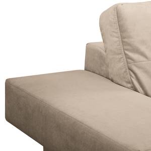 Ecksofa Dert Microfaser Jada: Taupe - Ottomane davorstehend rechts