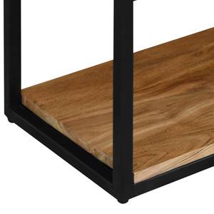 Open kast Conjo I massief acaciahout/ijzer - acaciahout/zwart - Hoogte: 90 cm