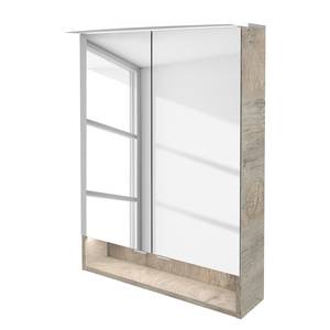 Spiegelkast B.Style inclusief verlichting - Grijze eikenhouten look - Breedte: 60 cm