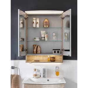 Armoire de toilette B.Style Avec éclairage intégré - Chêne gris - Largeur : 60 cm