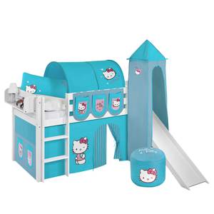 Hoogslaper Jelle Hello Kitty Turquoise - 90 x 200cm - Met glijbaan en toren