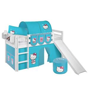 Hoogslaper Jelle Hello Kitty Turquoise - 90 x 190cm - Met glijbaan