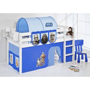 Hochbett Jelle Star Wars Blau - 90 x 200cm - Mit Leiter