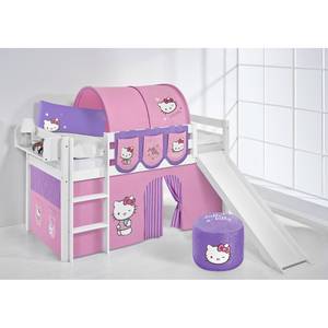 Lit mezzanine Jelle Hello Kitty Lilas - 90 x 190cm - Avec toboggan