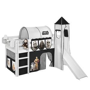 Hochbett Jelle Star Wars Schwarz - 90 x 200cm - Mit Rutsche & Turm