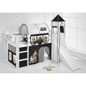 Hochbett Jelle Star Wars Schwarz - 90 x 200cm - Mit Rutsche & Turm