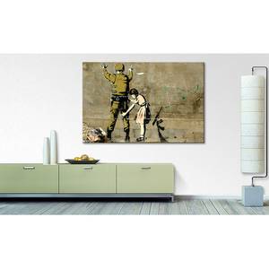 Canvas The Criminal linnen/massief sparrenhout - beige/groen