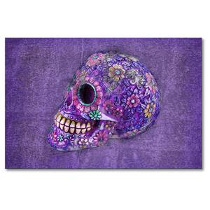 Bild Purple Death Leinen / Massivholz Fichte - Lila