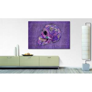 Bild Purple Death Leinen / Massivholz Fichte - Lila