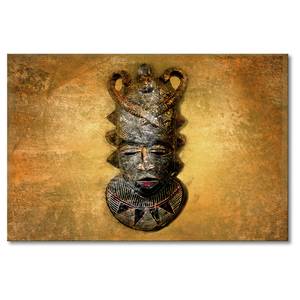 Canvas African Mask Tela / Legno massello di abete - Marrone / Beige