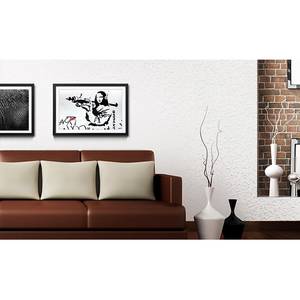 Quadro Banksy No.1 II Legno massello di abete - Nero / Bianco