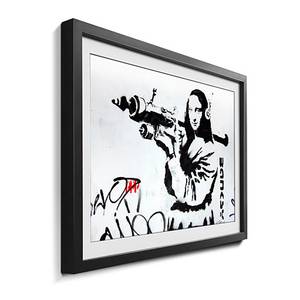 Afbeelding Banksy No.1 II massief sparrenhout - zwart/wit