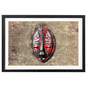 Quadro Maske Red Legno massello di abete - Multicolore