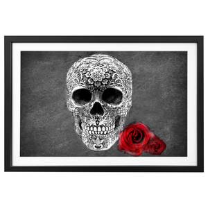 Bild Dia De Los Muertos Massivholz Fichte - Schwarz / Weiß