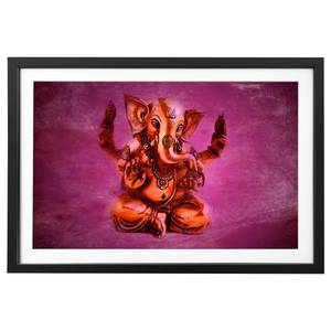 Tableau déco God Ganesha Épicéa massif - Rose