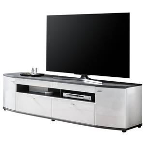 Meuble TV Intento II Blanc brillant / Anthracite - Blanc brillant / anthracite