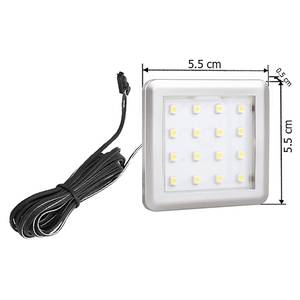 LED-Beleuchtung Intento Grau - Kunststoff - 5 x 5 cm