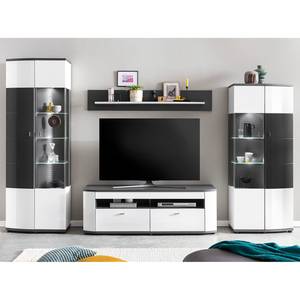 Meuble TV Intento I Blanc brillant / Anthracite - Blanc brillant / anthracite