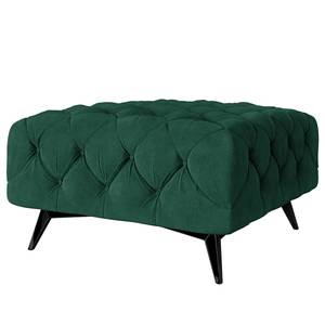 Gestoffeerde hocker Laviva I fluweel - Velours Ravi: Antiek groen - Breedte: 80 cm