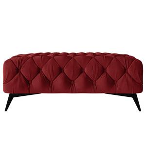 Gestoffeerde hocker Laviva I fluweel - Velours Ravi: Bordeaux - Breedte: 120 cm