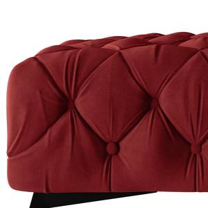 Gestoffeerde hocker Laviva I fluweel - Velours Ravi: Bordeaux - Breedte: 120 cm