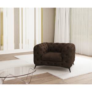 Fauteuil Laviva I Microfibre - Microfibre Priya: Marron foncé