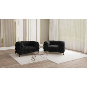 Fauteuil Laviva I Velours - Velours Ravi: Noir