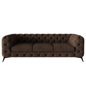 Canapé Laviva I (3 places) Microfibre - Microfibre Priya: Marron foncé