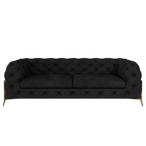 Sofa Laviva II (2,5-Sitzer) Samt - Samt Ravi: Schwarz