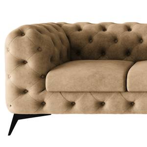 Ecksofa Laviva I Microfaser - Microfaser Priya: Beige - Breite: 261 cm - Ottomane davorstehend rechts