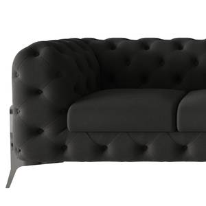 Ecksofa Laviva II Microfaser - Microfaser Enza: Anthrazit - Breite: 261 cm - Ottomane davorstehend rechts