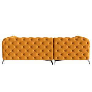 Ecksofa Laviva II Microfaser - Microfaser Enza: Safran - Breite: 261 cm - Ottomane davorstehend links