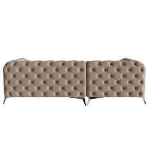 Ecksofa Laviva II Microfaser - Microfaser Enza: Cappuccino - Breite: 261 cm - Ottomane davorstehend links