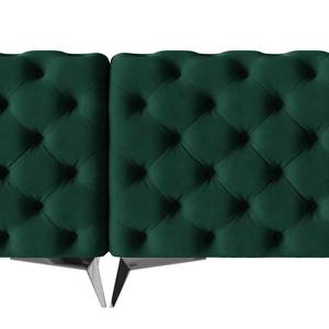 Canapé d’angle Laviva II Velours - Velours Ravi: Vert vieilli - Largeur : 261 cm - Méridienne longue à droite (vue de face)